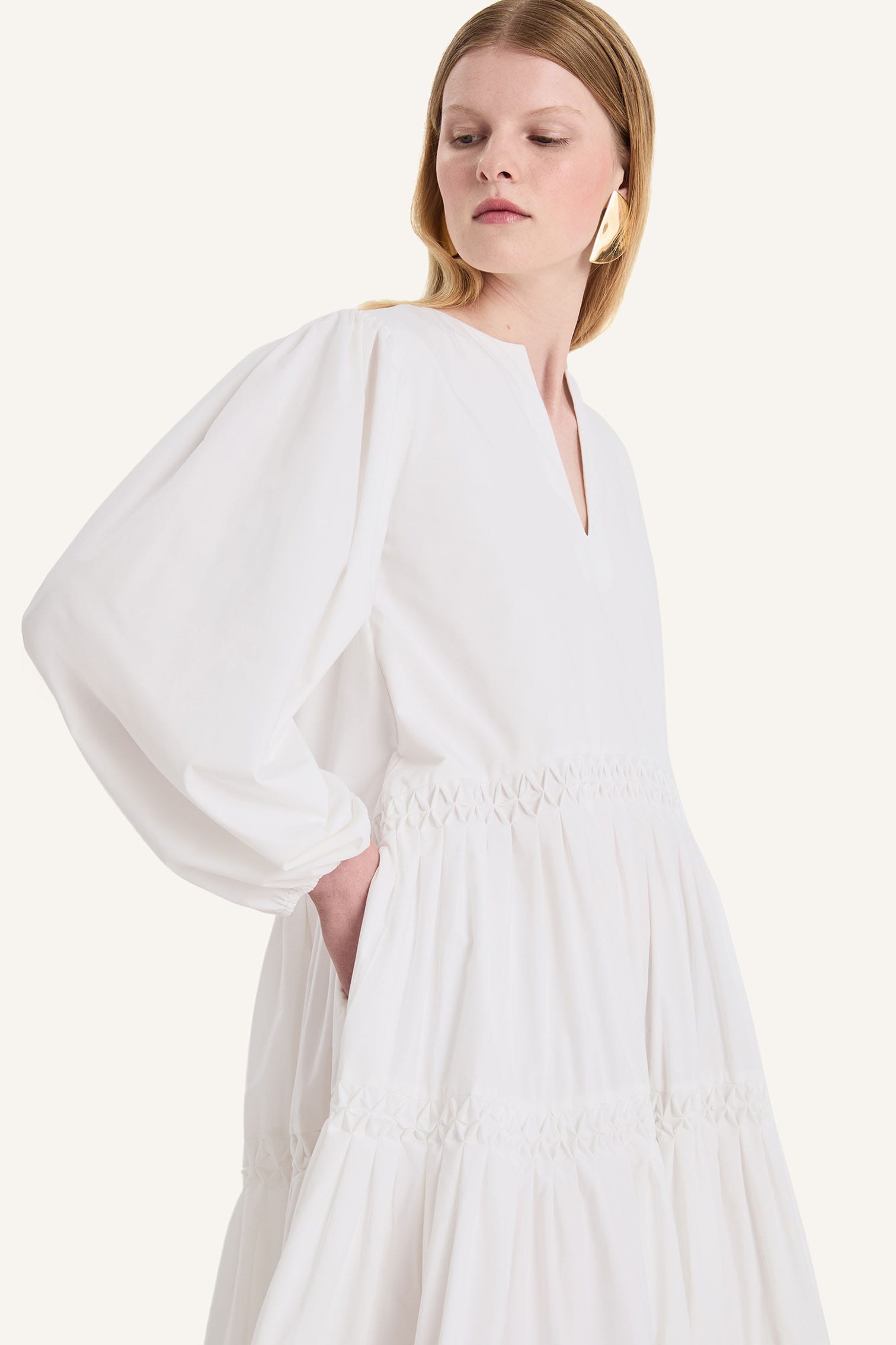 ★関税込★ Sea New York ツートン ピンタック ミディドレス LEYDEN|New Arrivals|Merlette(マーレット)|Merlette NYC