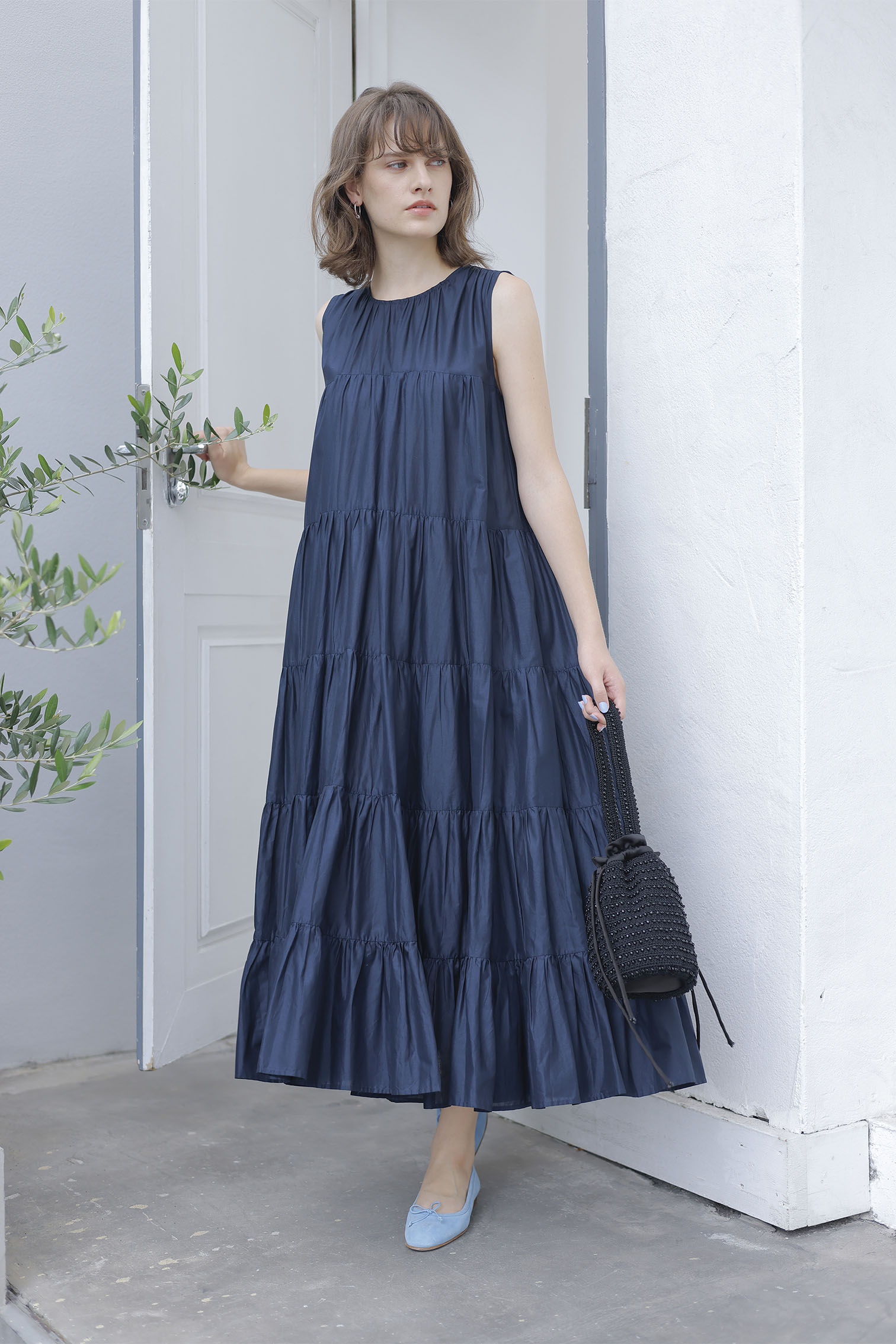 大人気◆マーレット　BYWARD バイワード　サイドティアード　ワンピース　黒 BYWARD｜Dresses｜Merlette(マーレット)｜Merlette NYC