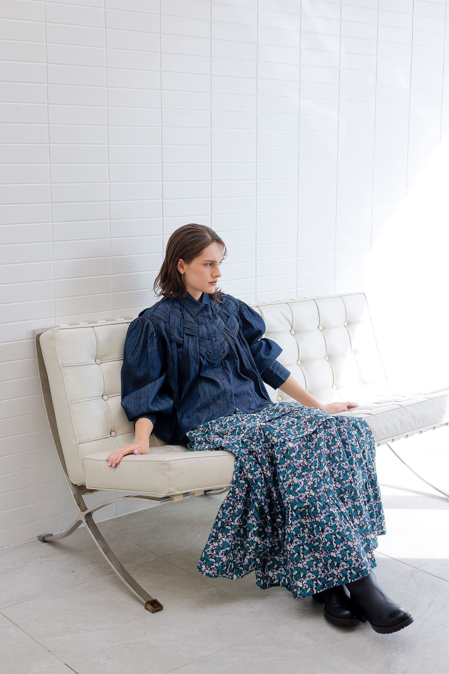 merlette しぼりスカート HANA PRINT SKIRT｜New Arrivals｜Merlette(マーレット