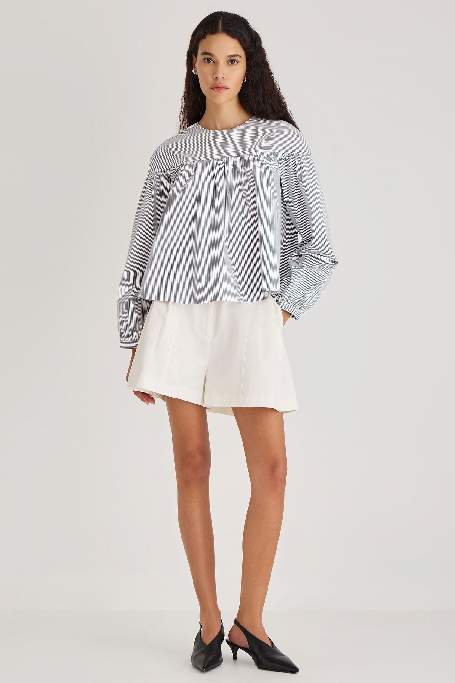 KIRA STRIPE BLOUSE｜New Arrivals｜Merlette(マーレット