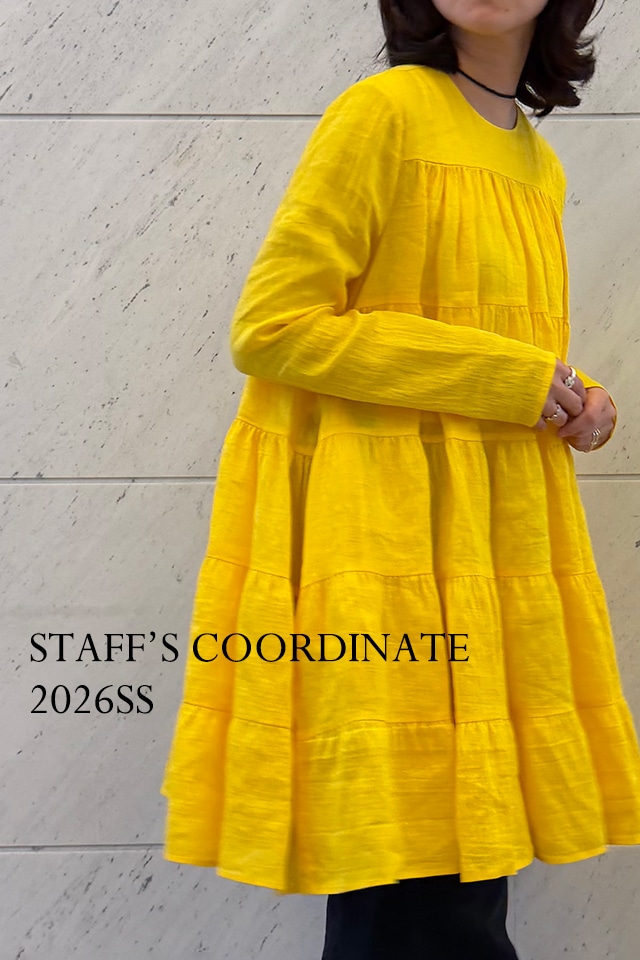 スタッフコーデ / 色と素材で楽しむ3つのドレススタイル